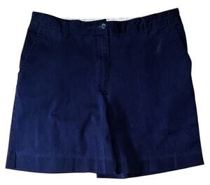 Kim Rogers Navy Blue Chino-Style Mid-Rise Shorts 12